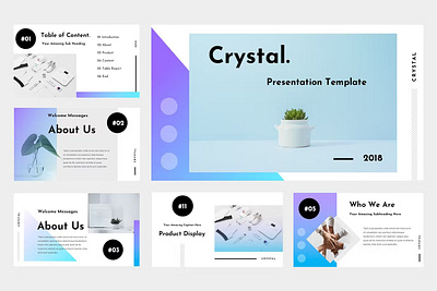 Crystal Agency Google Slides Presentation design keynote powerpoint ppt presentation template