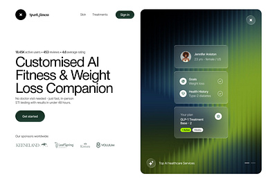 Spark Fitness | Hero Section - Redesign figma graphic design hero section modern saas software as a service ui ui design web design website website design