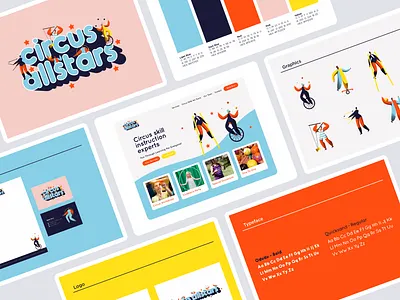 Circus Company Brand Book branding circus design graphic design illustration logo
