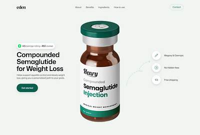 Eden | Hero Section - Redesign branding figma graphic design hero section modern redesign ui ui design web design website website design