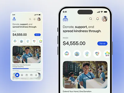 Charity App Design charity charity app charity hub charity mobile app design fundraising fundraising app mobile mobile apps mobile apps design mobile design ui ui design uiux uiux design ux volunteer volunteer app welfare welfare app
