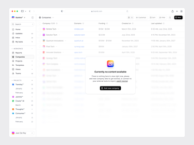 Table Empty State app design empty empty state error error state modal pop up ui ui design ui ux ux
