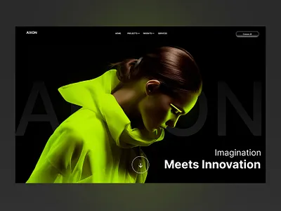 Aixion V1 Web Ui Landing Shot agency ai ai fashion branding design graphic design illustration photography ui ui design ux ux design web design