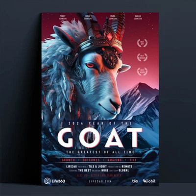 Life360 | Year of the Goat – Creative Poster Design 3d animation logo modern illustration motion graphics ui