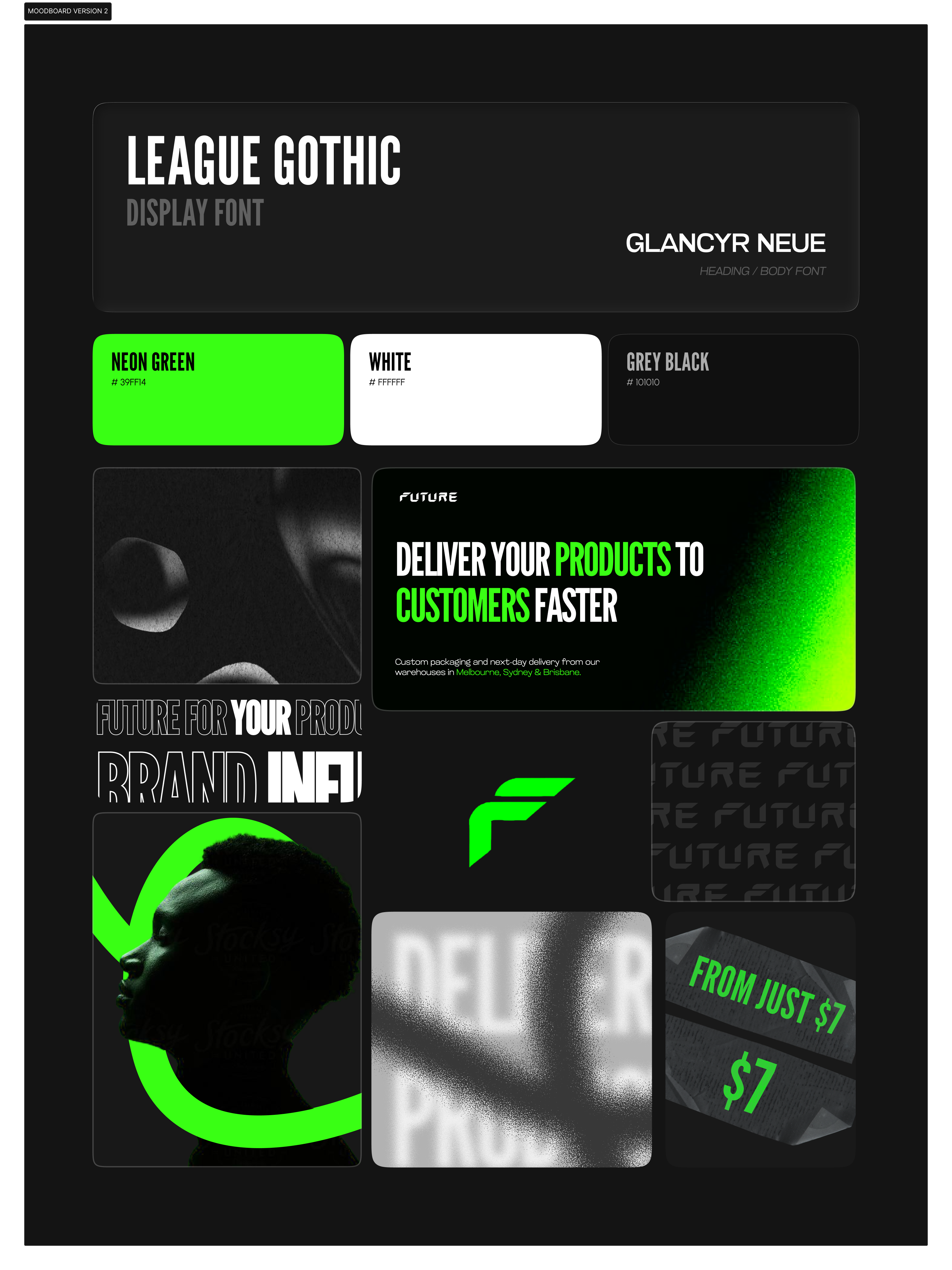 Futuristic Neon Green Branding Moodboard boldtypography brandmoodboard craxinno craxinnotechnologies creativedesign design figma design futuristicdesign graphic design graphicdesign greendesign illustration modernbranding moodboard moodboard design neon neonbranding typographydesign ui visualidentity