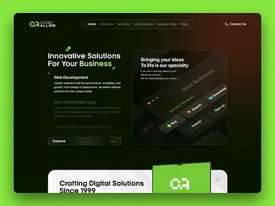 Web design & development company Landing page landing page ui ui design uidesign uiux web design website ui