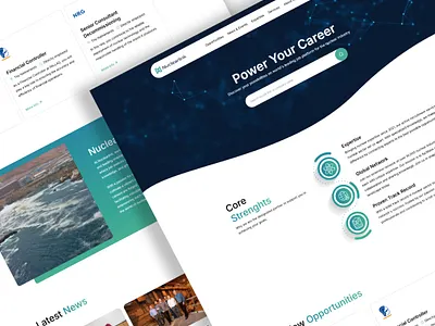 Nuclear Link- career hub website-HubSpot automation branding hubspot landing page nuclear industry recruitment ui web design webflow