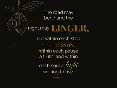 The Road may bend – Inspirational Typography Concept botanical branding creative direction figma inspiration journey poster design typography