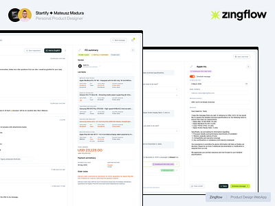 Zingflow / Panels ai application application design artificial intelligence dashboard product design ui ux web app