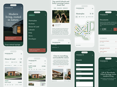 Thornbank — Mobile details development estate house detail mobile mockup pages responsive web