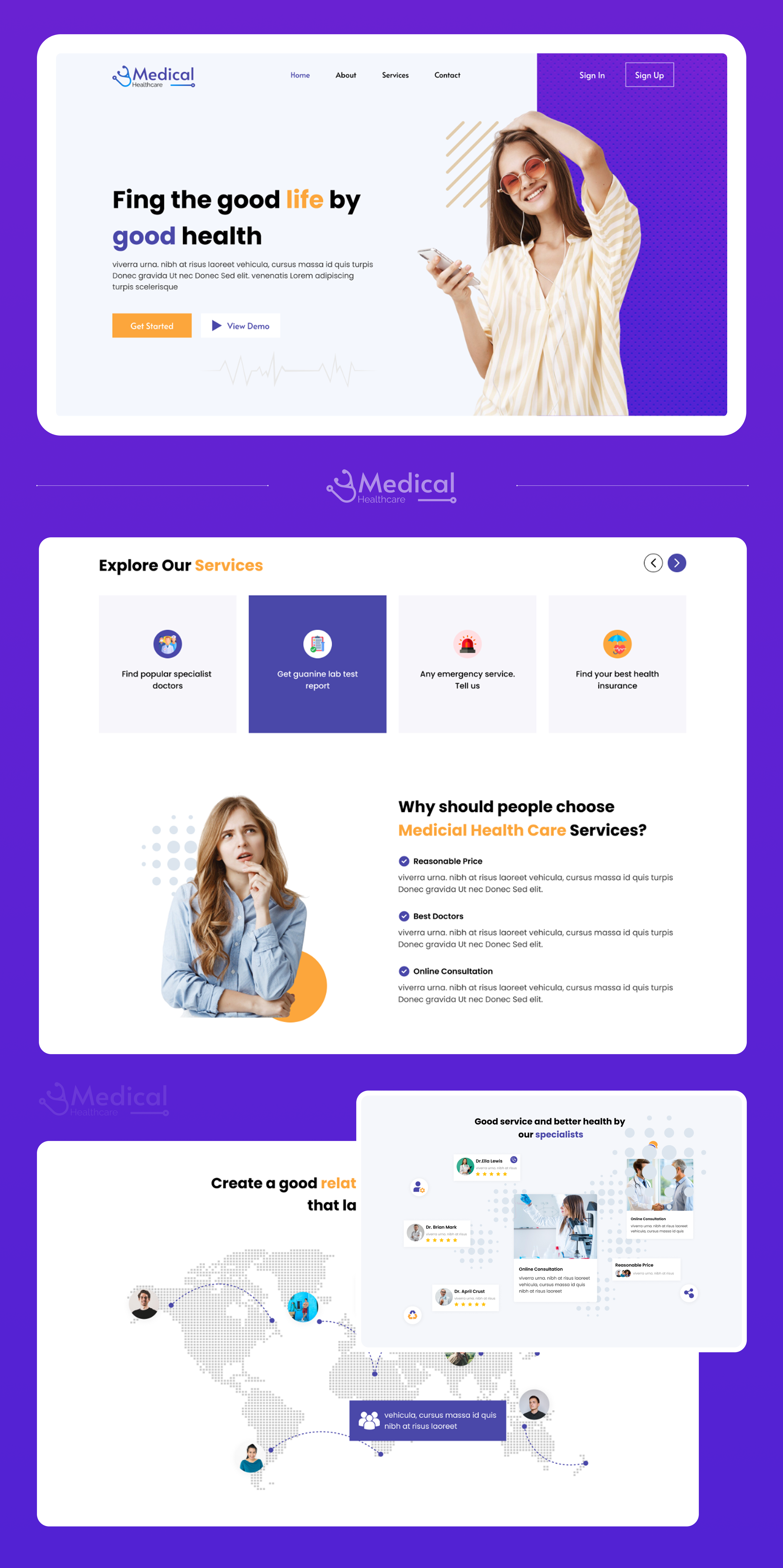 Health care landing page health landing page