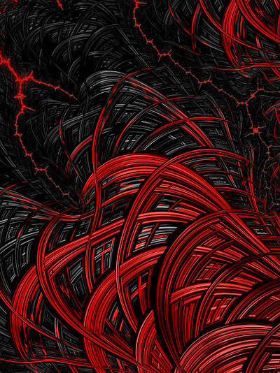 Abstract Fractal Structure Red And Black | Fractal abstractart art background beautiful black breathtaking elegant flow fluid fractal fractalart gorgeous illustration motion pattern red stunning swirls wallpaper