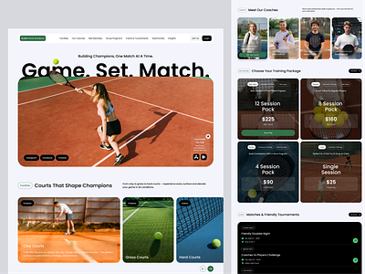 GSM Tennis Academy – Website Design Concept ui ux