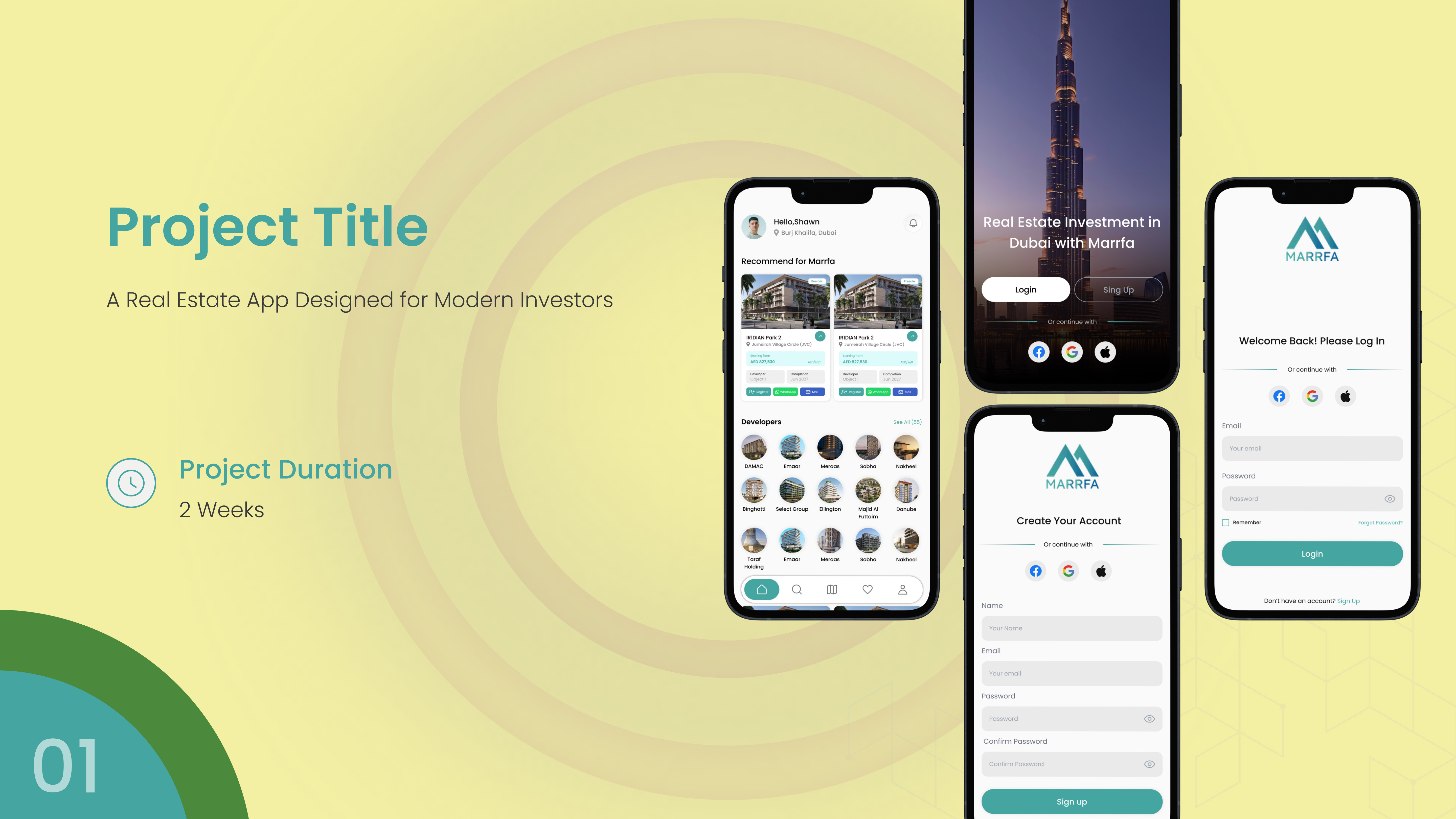 Example of Real Estate Moible App UI Design 