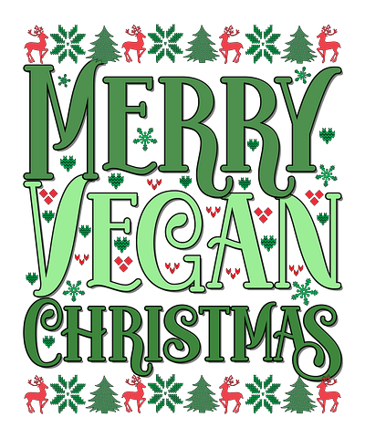 Merry Vegan Christmas, Ugly Style | Design beautiful breathtaking christmas design gorgeous green illustration merch merry christmas noel stunning tshirt vegan veggie venetarian xmas