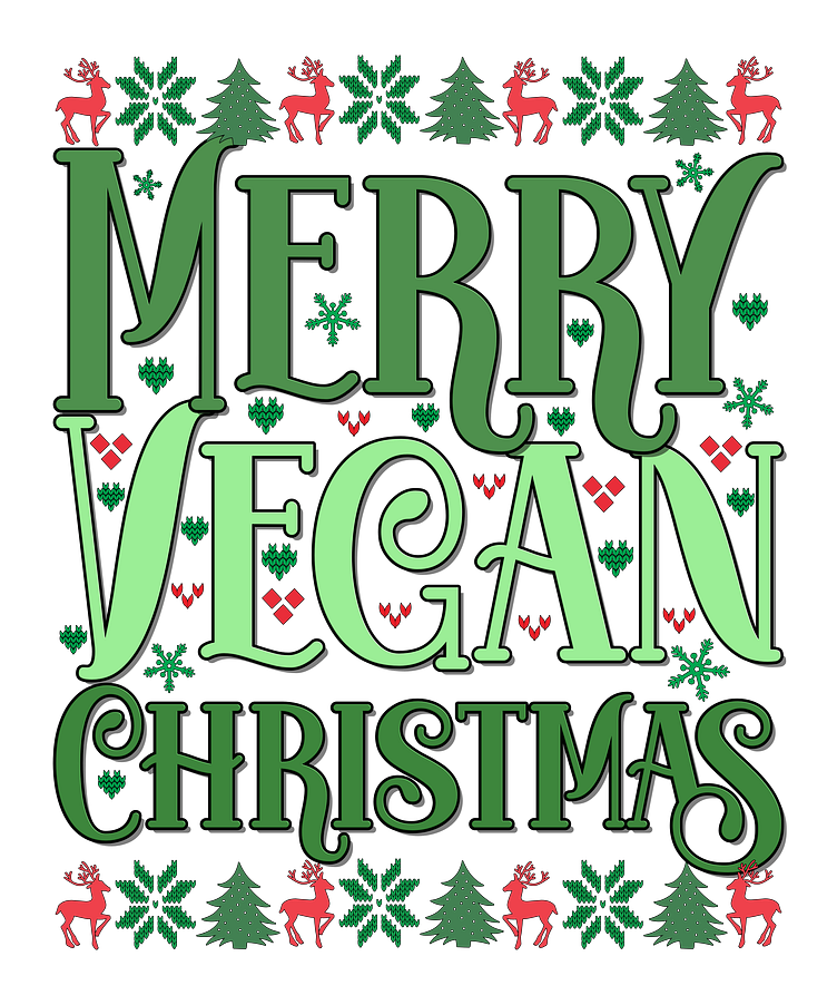 Merry Vegan Christmas, Ugly Style Design by Ravadineum on Dribbble