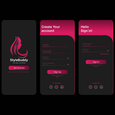 Bringing Style to Life – StyleBuddy UI/UX Concept branding chanukawasundara design dribbble figma illustration saloon ui uiux ux xd