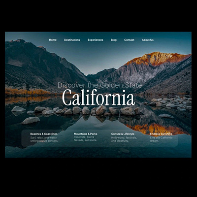California Travel Landing Page – UI/UX Concept branding califonia canada chanukawasundara design dribbble figma illustration traval ui uiux uk usa ux xd