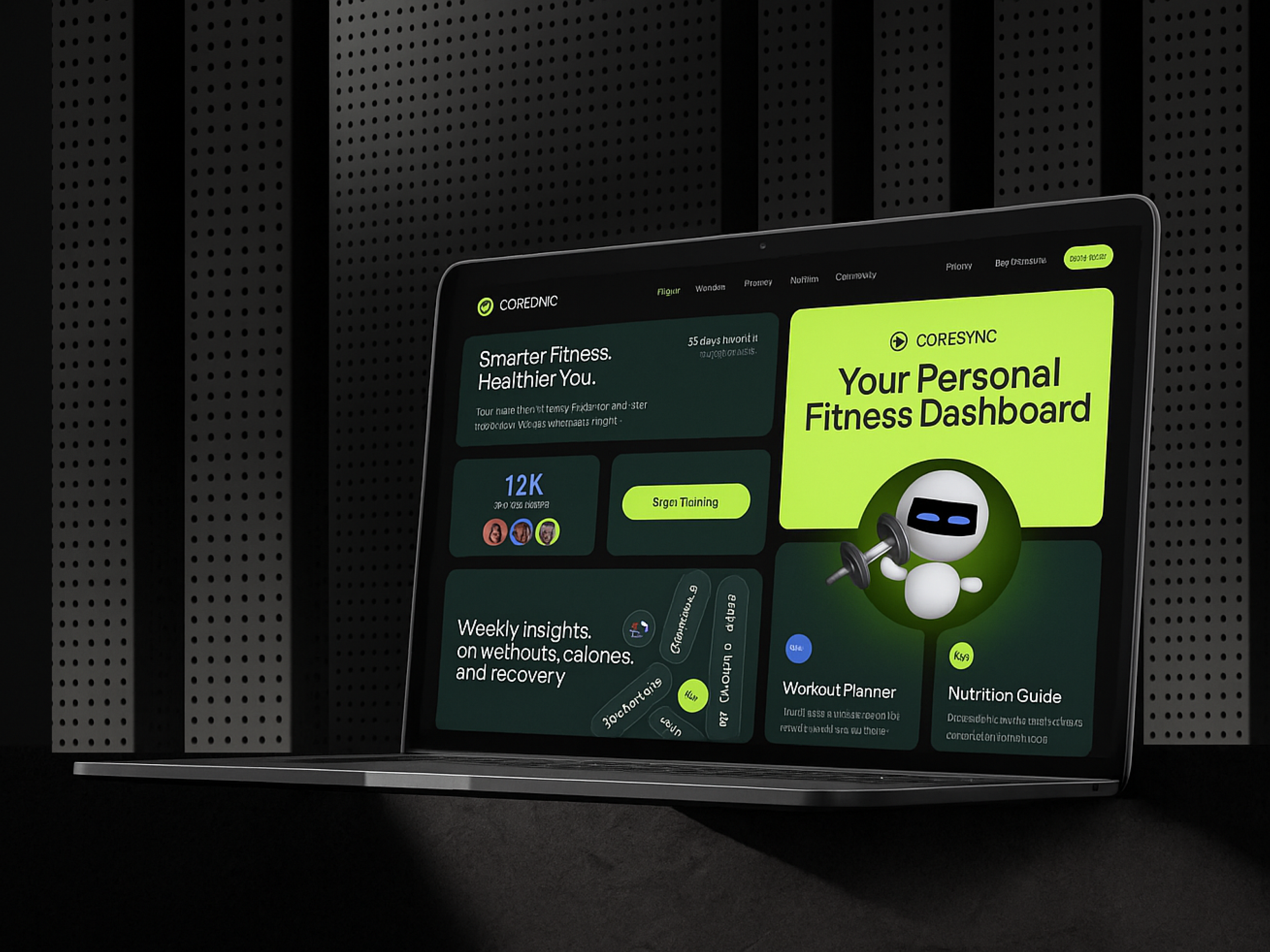 CoreSync - Fitness Planner dashboard fitness health planner web app