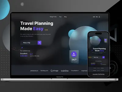Travel Planning Website & App UI – Modern & Easy | Apptechies animation app branding design graphic design mobile app travel ui web