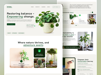 EcoTech Exhibition website design attractiveui clean ui design creative landing page eco landing page event landing page exhibition website figma design green green technology homepage landing page minimal website modern web design product design typography ui ui ui design uiux ux design website concept