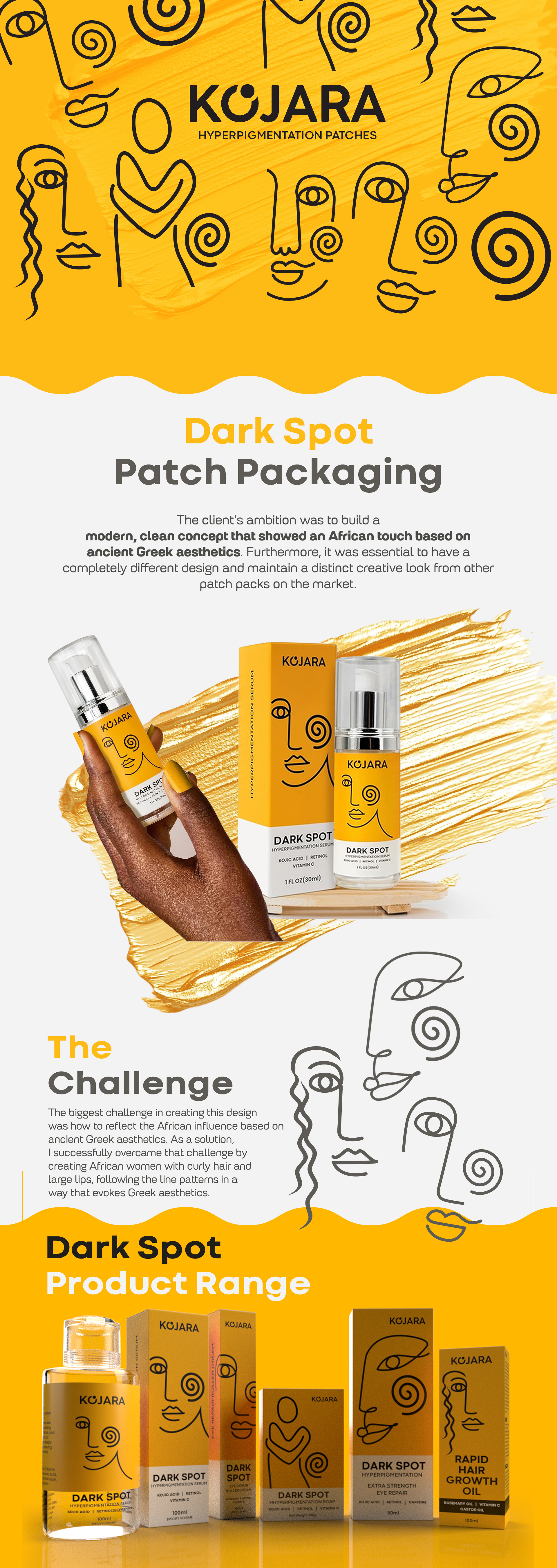 KOJARA – Dark Spot Patch Packaging Design brand identity branding graphic design label design packaging packaging design