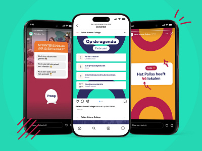 Social rebranding for Pallas Athene College branding rebranding socials templates ui