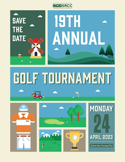SRCC Golf Tournament Flyer branding graphic design vector