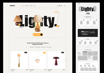 Lighty. – Minimal & Warm Lamp Shop Website
