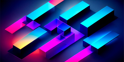 Colorful Abstract Neon 3D Object Shapes | AI 3d abstract abstractart ai art background beautiful breathtaking colorful design gorgeous illustration neon objects shapes stunning wallpaper