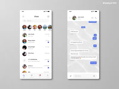 Daily UI #013 - Direct Messaging branding chat chatting clean daily daily 100 challenge daily ui daily ui 013 dailyui design direct direct message graphic design illustration logo message messaging story ui ux