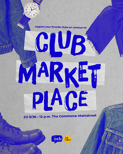 (seb) Club Market Place Instagram Post collage design graphic design illustrator
