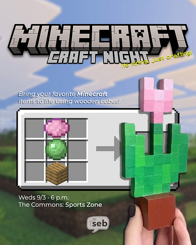 (seb) Minecraft Craft Event Instagram Post adobe illustrator design graphic design illustrator