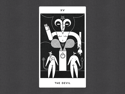 XV. THE DEVIL black and white devil the devil