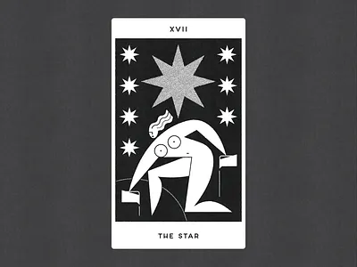 XVII. THE STAR black and white the star