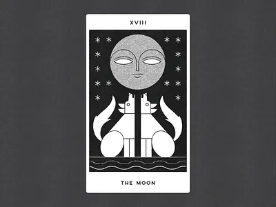 XVIII. THE MOON black and white the moon