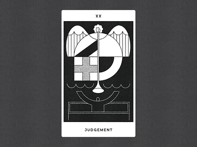 XX. JUDGEMENT black and white judgement