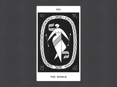 XXI. THE WORLD black and white the world