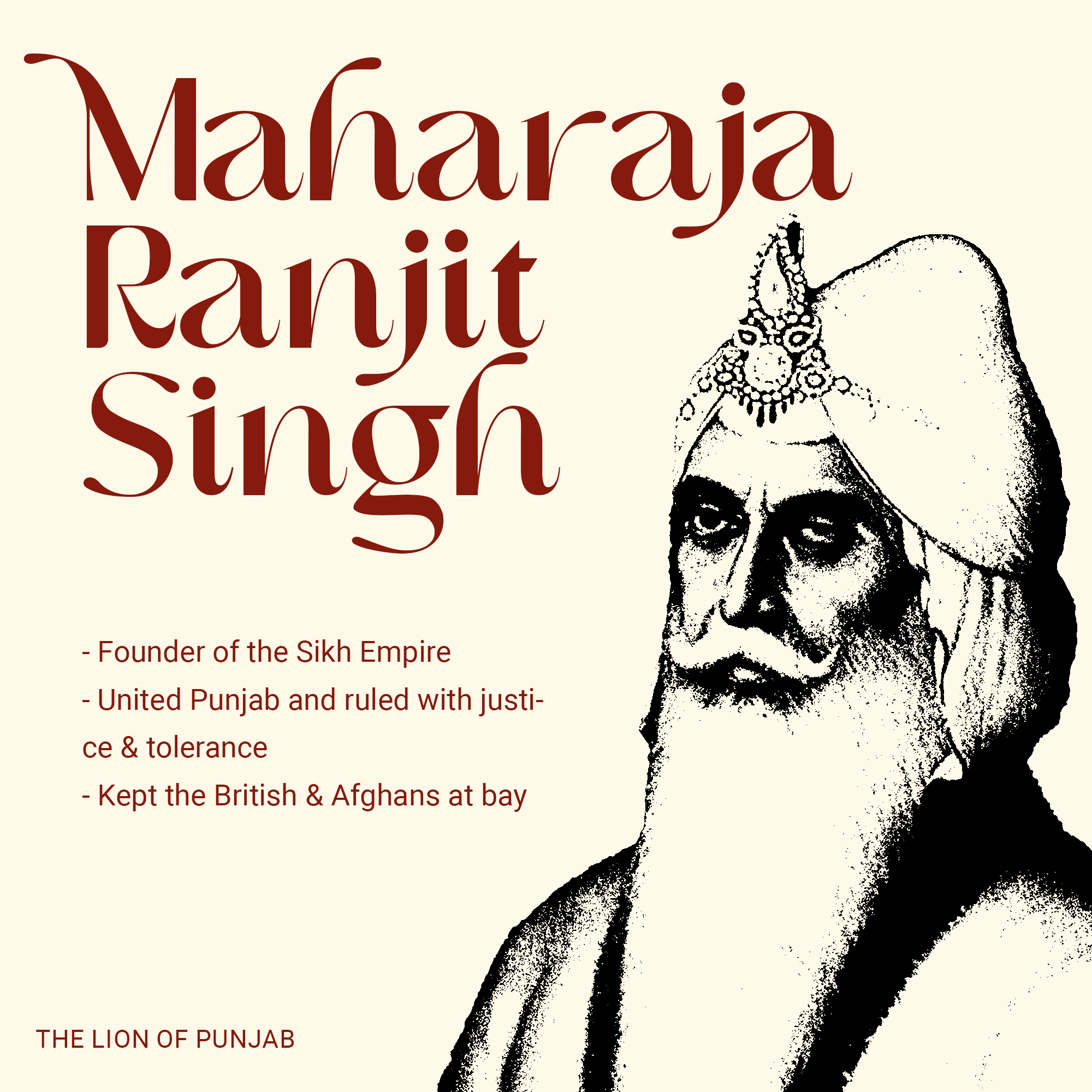 Maharaja Ranjit Singh - Instagram carousel Design carousel carousel design graphic design instagram carousel design instagram design instagram post instagram post design maharaja ranjit singh poster social media design social media post social media post design