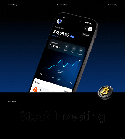 Stock Investing Mobile App automated investments financial application design fintech app uiux fintech prototype interactive prototyping investment app investment app design mobile mobile app mobile app uiux mobile design mobile trading app mobile trading platform portfolio management ui product design best practices stock trading platform user experience (ux) design wealth management app