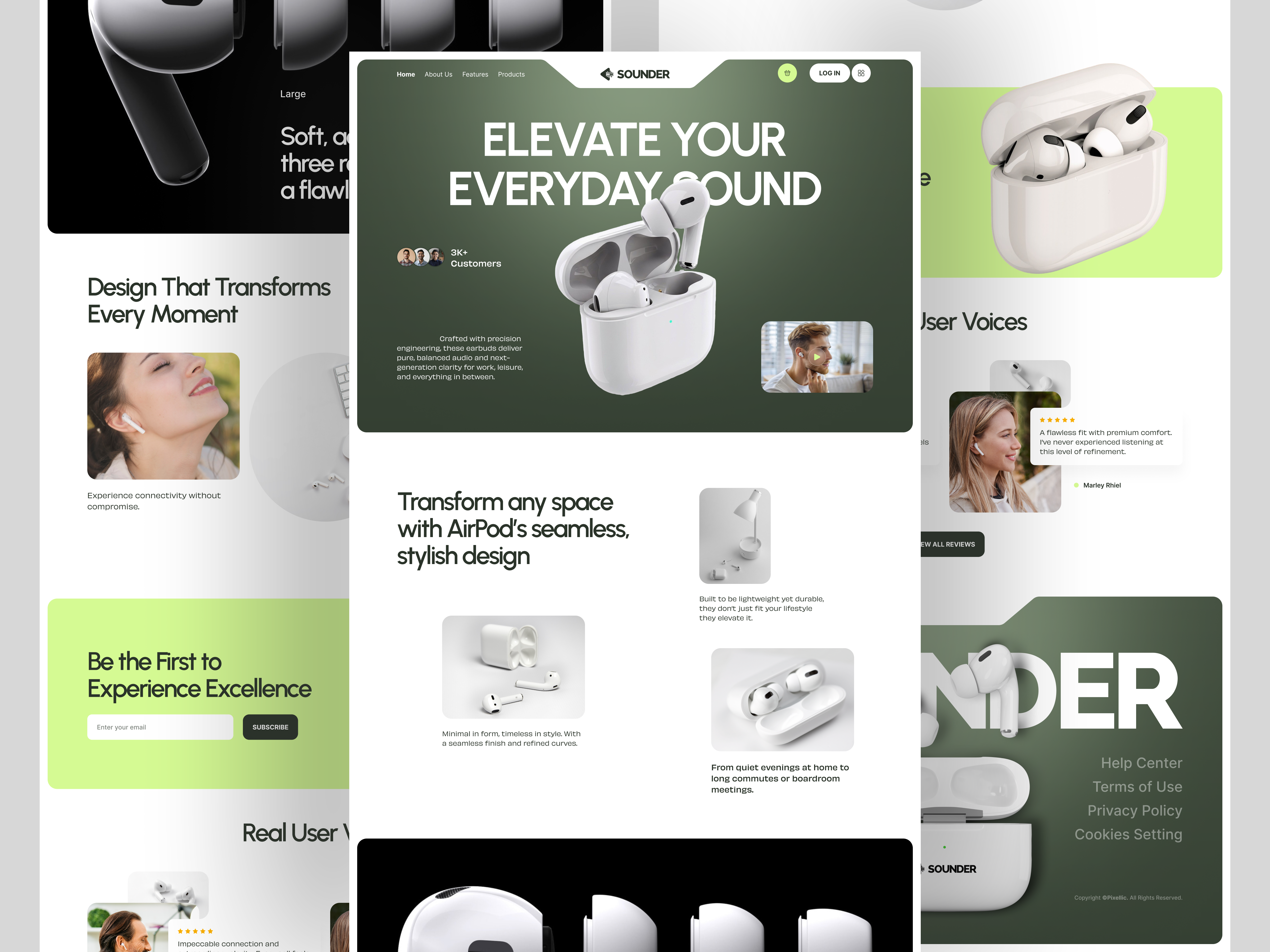 Example of Subpage Design For Existing Website