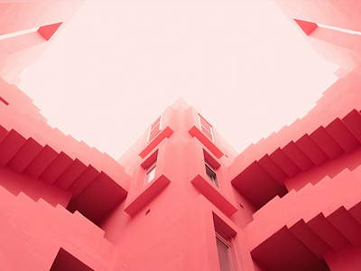 The Pink Labyrinth - 3D Model 3d 3d art 3d art work 3d composition 3d design 3d element 3d illustration 3d model 3d modelling conceptual art design fun illustration monochrome octane pink stairs surreal
