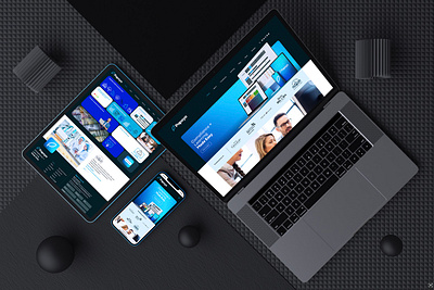 Papaya Website — Responsive blue brand branding design graphic design logo responsive ui