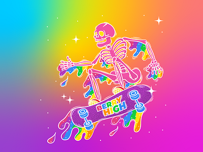 Space dude apparel art clothing colorful company custom design dude guy hoodie illustration rainbow skate skeleton skull space streetwear tshirt