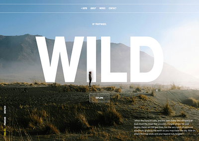 WILD Header Design branding header ui ux web design