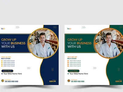 Two social media templates for business promotion ad
