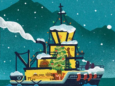 Perfect Xmas for the quarantine period childrens book digital illustration gouche illustration picture book riso print