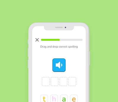 Spelling Bee design ios iphone mobile ui ux