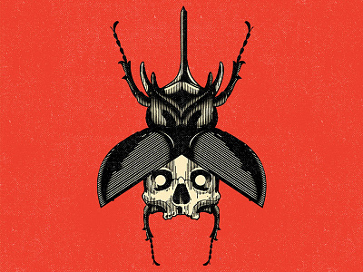 腐った bug cartoon character design graphic design illustration insect old retro skull vector yokai
