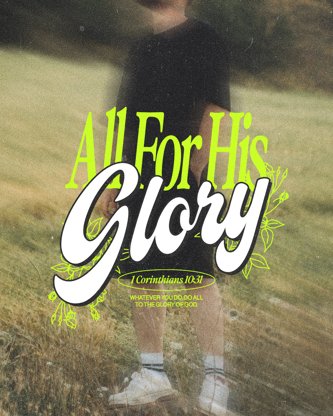 All for His Glory | Christian Poster christian